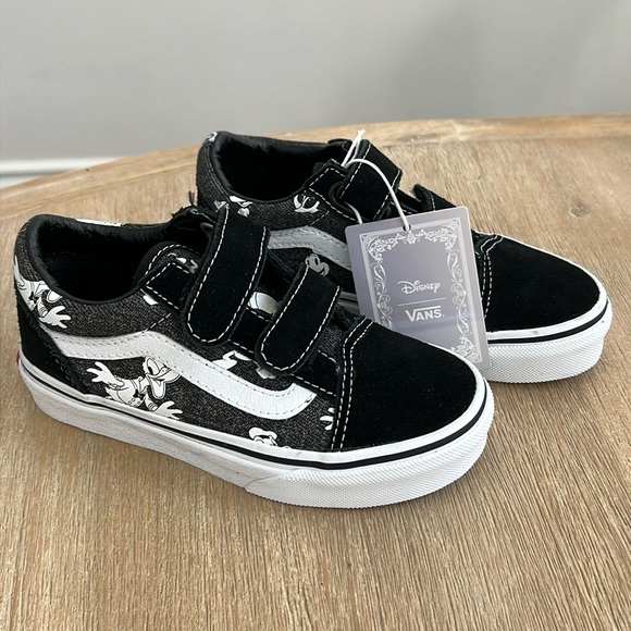 Vans Other - Vans Disney Old Skool Tennis Shoes Sneakera Velcro Black kid 11 1